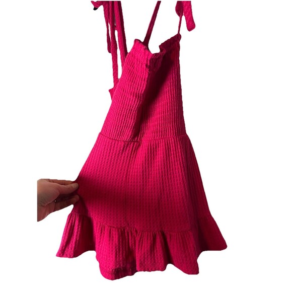 NWT! Paper Crane Spaghetti Strap Smocked Bust Tiered pink med boho - Picture 6 of 9